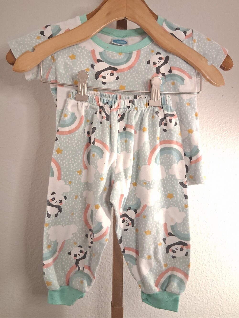 Girls Vintage Panda Pajamas Size 2T